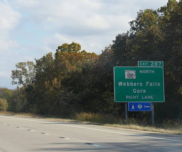 通往俄克拉荷马州WebbersFalls和Gore背景图片