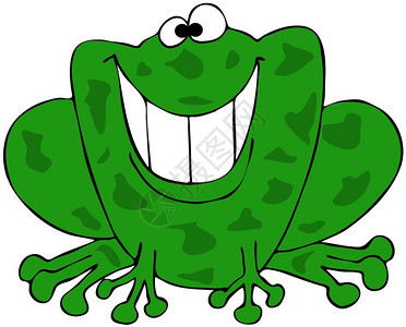 这个插图描绘了一只青蛙有着巨大的背景图片