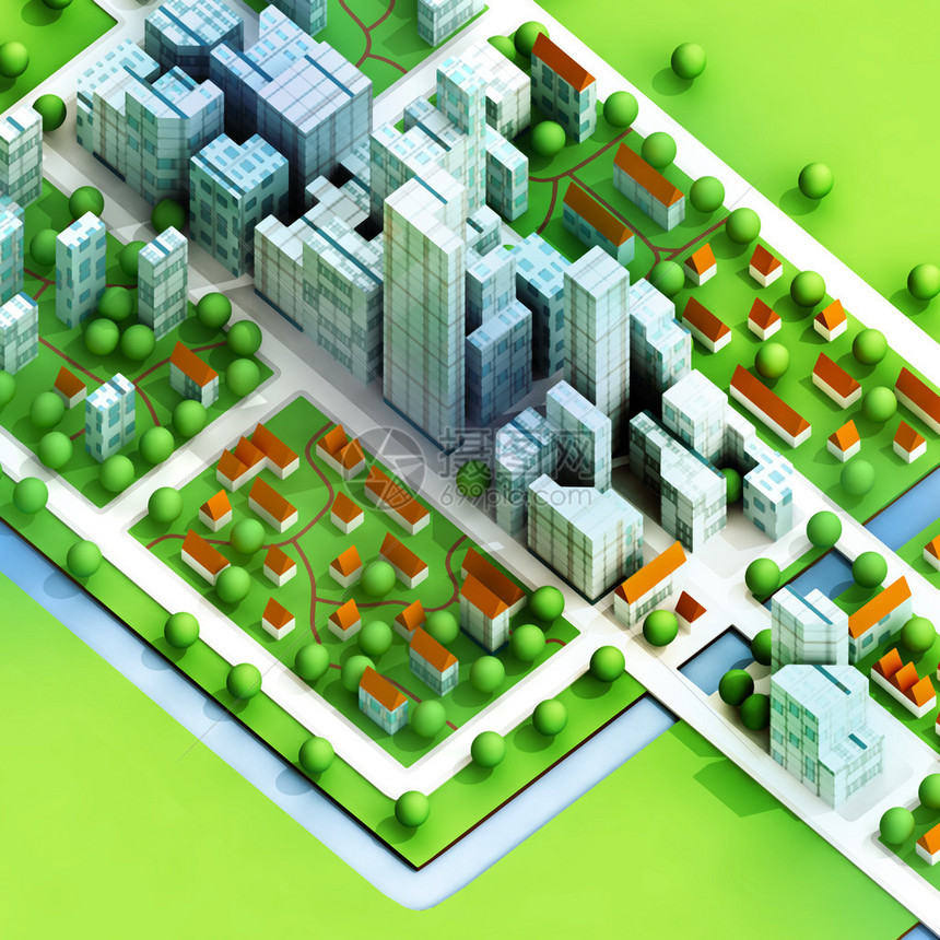 环境上新的可持续城市概念发展插图视角为说明提供了实例图片