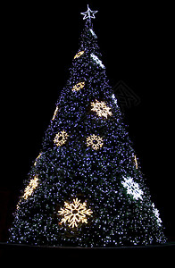美丽闪亮的圣诞树图片