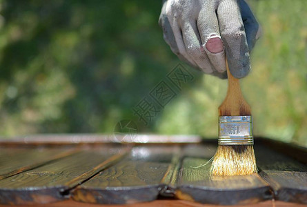 木器清漆花园木工阳光明媚的一天背景