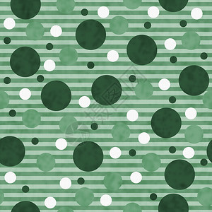 绿色和白色波尔卡PolkaDotFabric带有无缝重图片