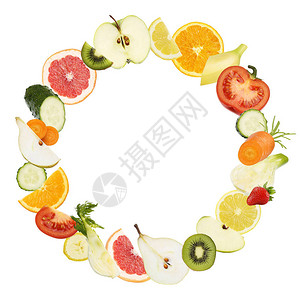 水果圆圈形状质谱蔬菜食品用图片