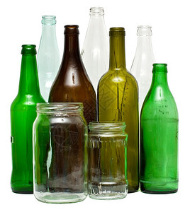 各种玻璃瓶和罐子背景图片