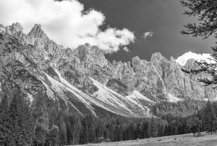 阿尔卑斯山夏季全景山脉图片