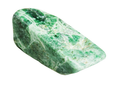 以白色背景隔离的天然宝石绿色玉石矿物宝石图片