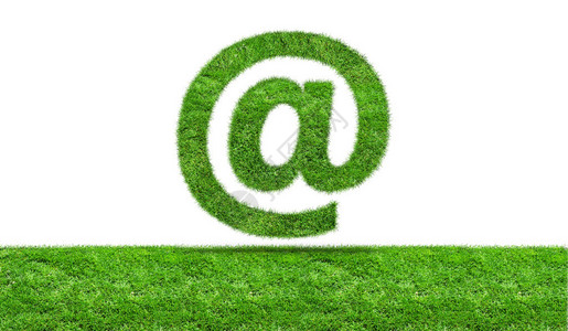 草原上的绿色草电子邮件符号可视化草丛图片