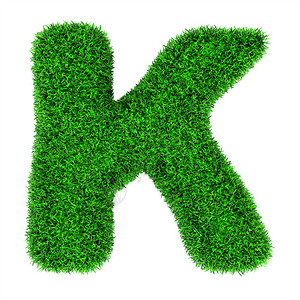 字母K由白色背景图片