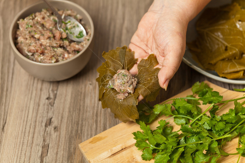 阿塞拜疆多尔马土耳其和希腊的Cuisine图片