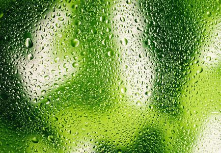 凉爽的绿色水滴背景图片