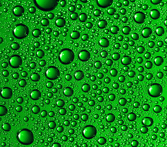 玻璃上的绿色水滴图片
