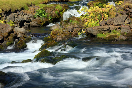 湍急的河流冰岛图片