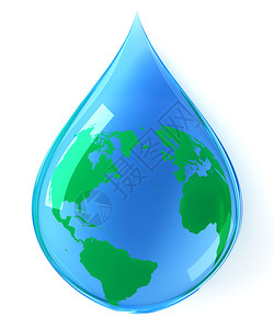地球水滴背景图片