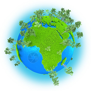 生物圈非洲和西亚在球上的星球上树木设计图片
