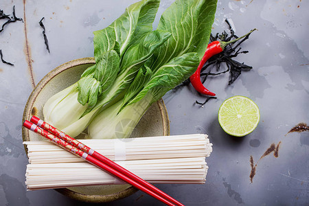 石目菇拉面美食高清图片