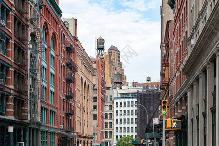 纽约市曼哈顿Tribca街富兰克林街沿线历史建筑图片