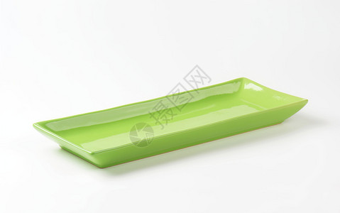 长方形绿色陶瓷盘子背景图片
