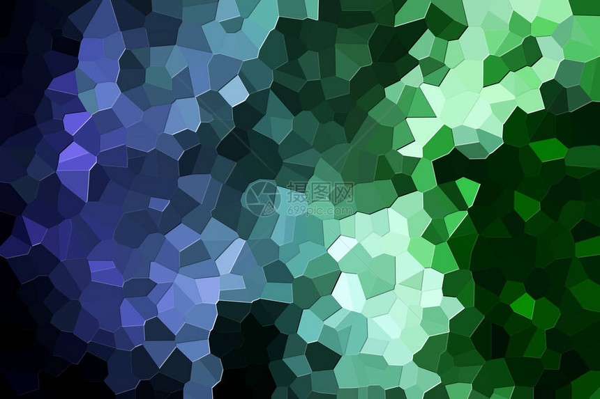 彩色抽象几何背景与实心数字具有绿色和蓝色多边形的图片