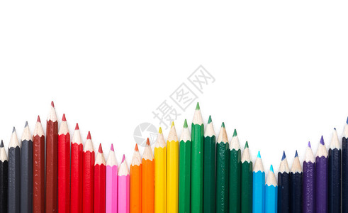 许多彩色铅笔三角形状图片