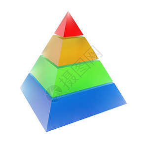 彩色金字塔的插图按级别划分图片