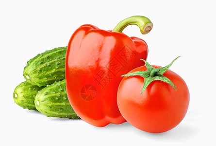黄瓜胡椒和西红柿在图片