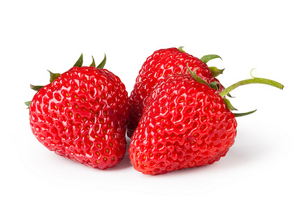 草莓在白色背背景图片