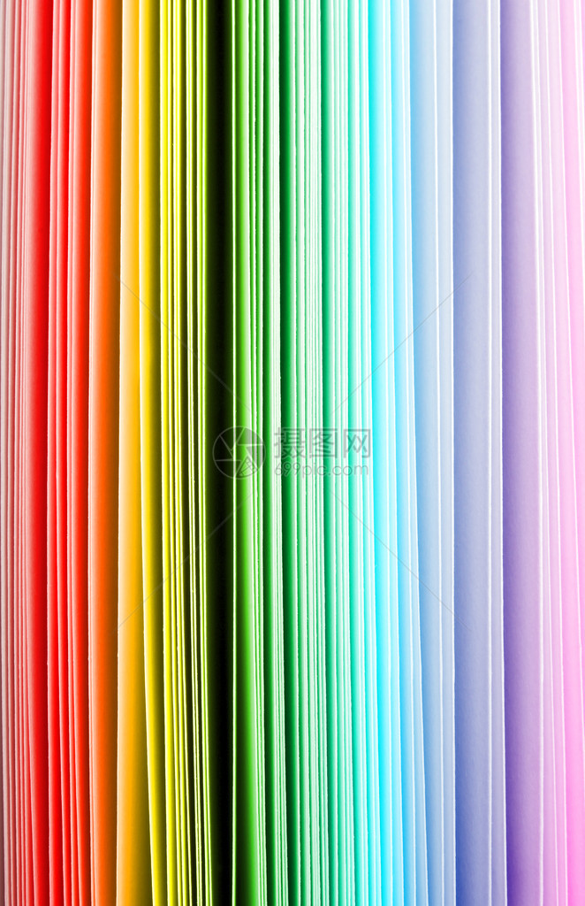 厚纸末端的彩虹色谱图片
