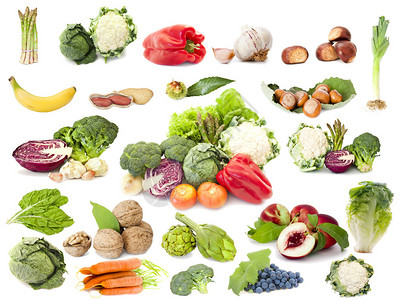 收集水果和蔬菜素食图片