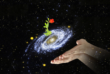 银河系中心的花朵这幅由美国航天局提供图片