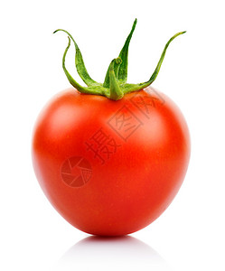 白底隔离的红番茄蔬图片