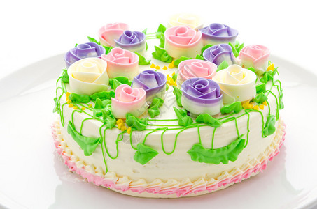 鲜花蛋糕图片