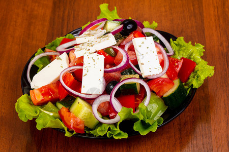 传统的希腊洋葱沙拉图片