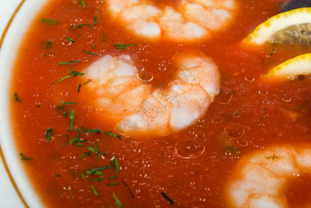 番茄虾汤图片