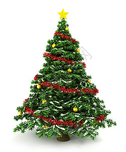 莱因斯特3D圣诞树插画