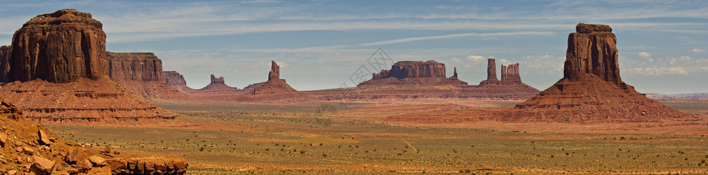 犹他州纪念碑谷纳瓦霍部落公园的全景图片