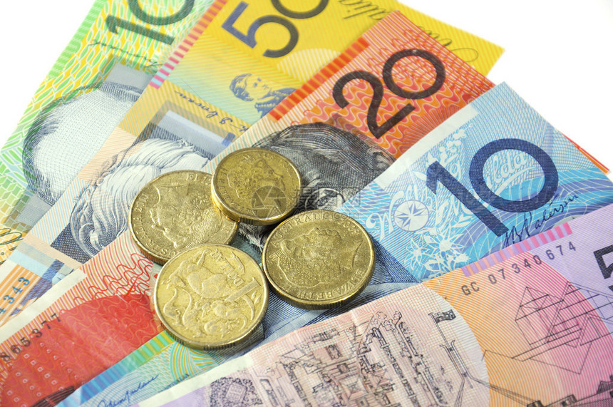 澳大利亚储蓄支出或6月30日财政年度销售结束的澳大利亚货币概念金融图片