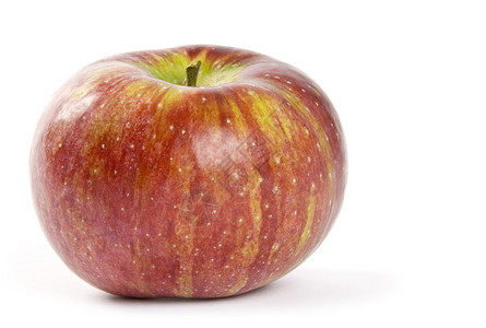 一个孤立在白色的科特兰苹果背景图片