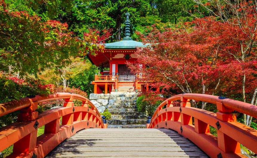 醍醐寺在秋天京都日本图片
