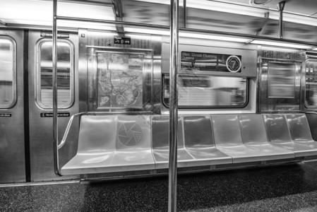 纽约地铁列车内部背景图片