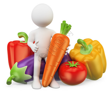 健康食品概念蔬菜辣椒茄子胡萝卜和西红柿孤图片