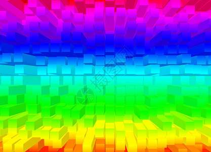 方形多色彩虹抽象颜色背景图片