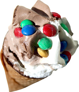 奶油巧克力冰淇淋特写图片