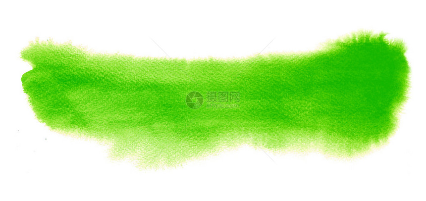 绿色水彩笔触图片