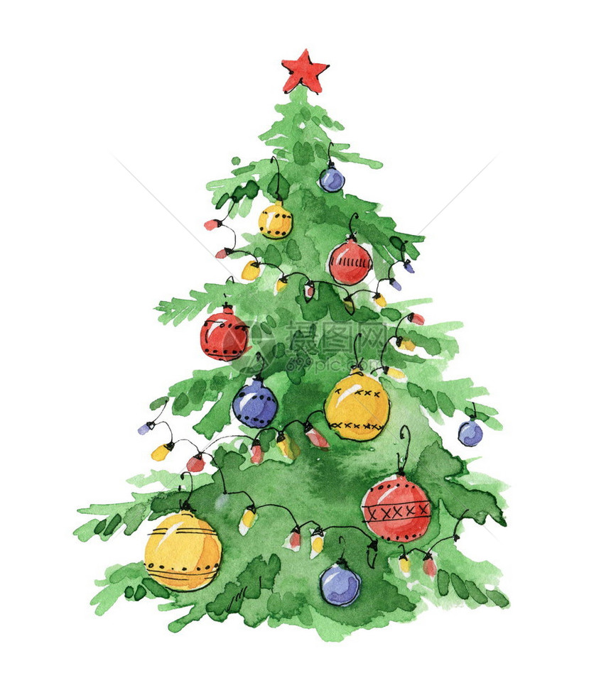 圣诞树装饰花环球星和光园图片