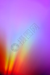 在CD上关闭彩虹色反光背景图片