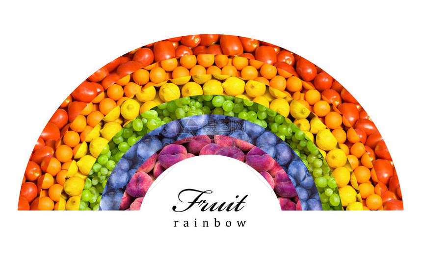 水果和蔬菜彩虹图片