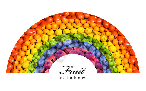 水果和蔬菜彩虹图片