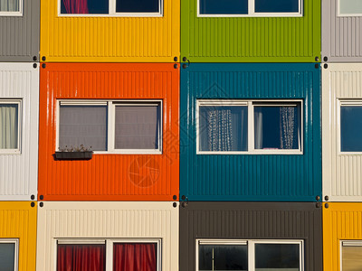 学生用于解决住房问题的家用彩色货集装箱图片