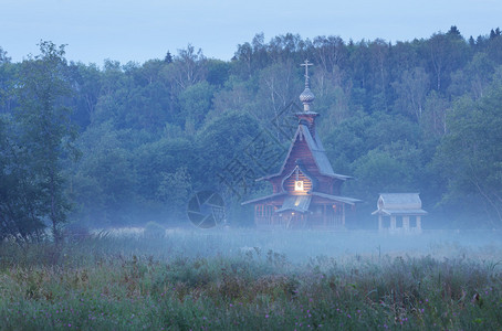 小木的俄罗斯正统教堂图片