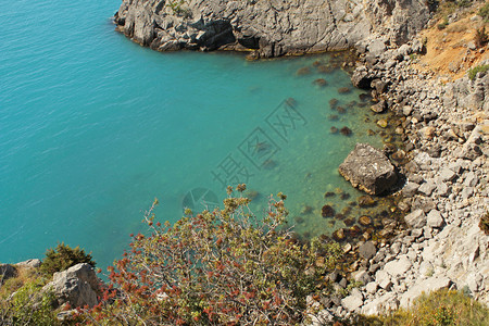 克里米亚山脉和黑海风景寒冷湾阳图片